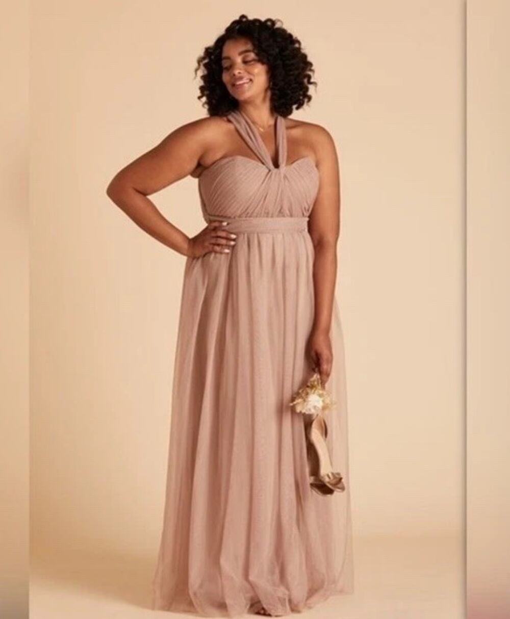 BIRDY GREY Christina Convertible Dress Maxi Sandy Mauve Plus Size 3X Bridesmaid